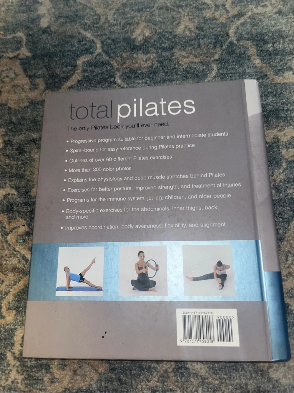 Total Pilates Book in Blue and White by Malcolm Muirhead